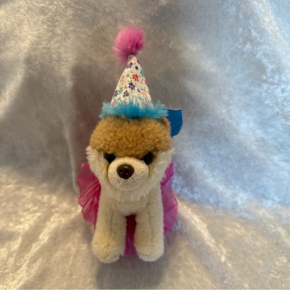 Gund Plush Dog with Pink Tutu and Blue Hat